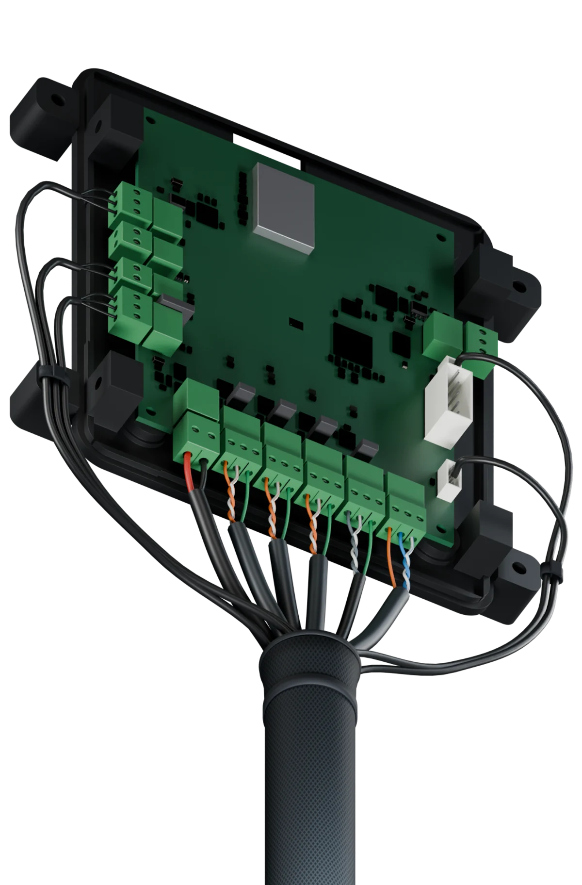 Controller circuit board rendered from its editable CAD source